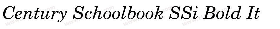 Century Schoolbook SSi Bold Italic字体转换